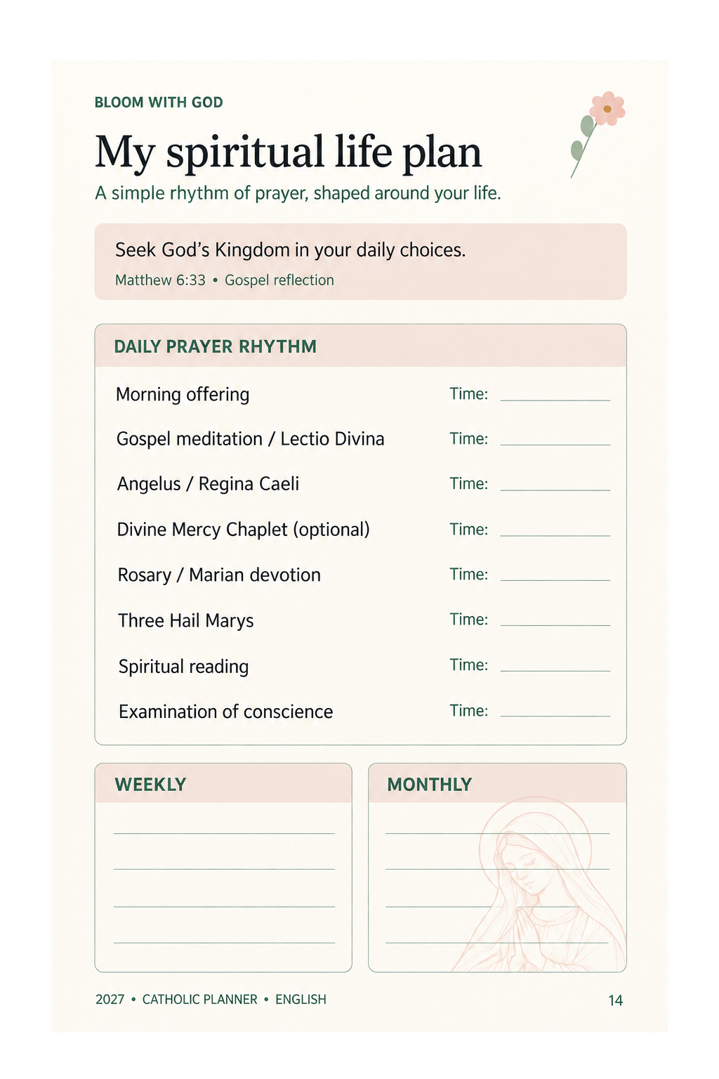 Spiritual Life Plan
